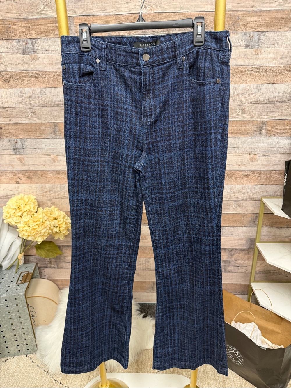 Liverpool Los Angeles Blue Ponte Knit Pants